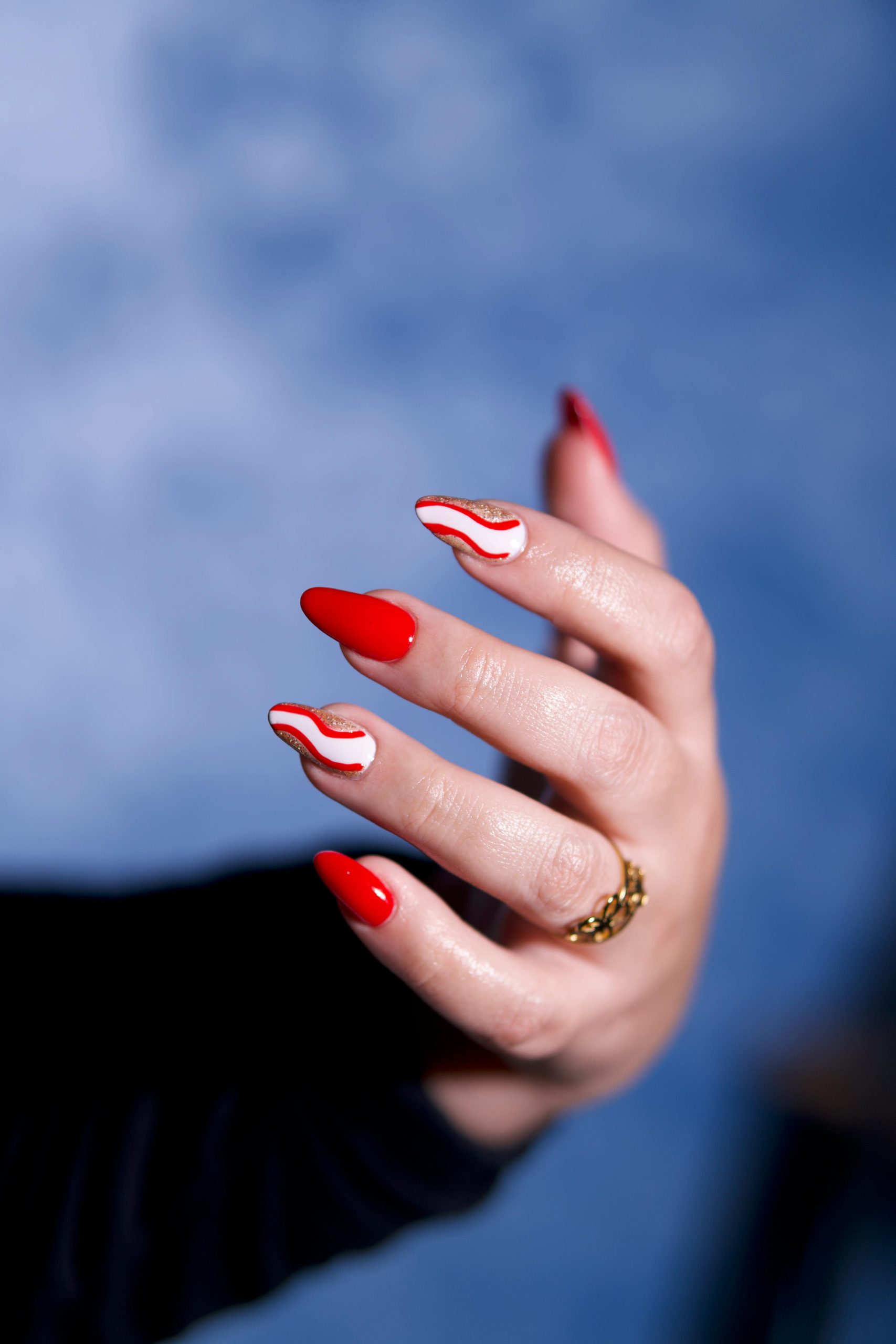 Ongles vague océan nail art