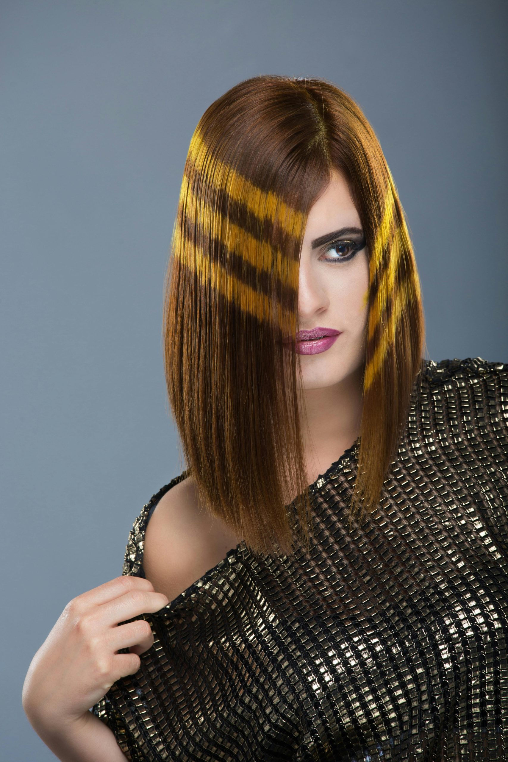 Mèche caramel cheveux brillants naturels